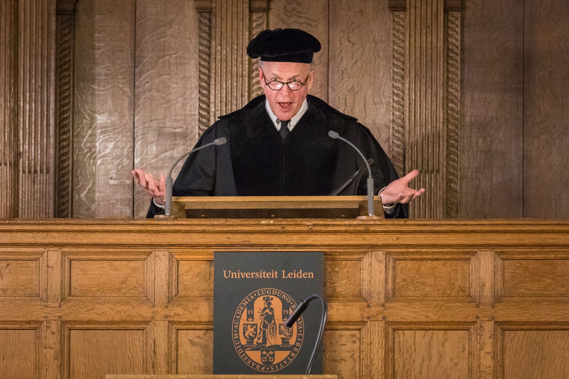 Prof. Theo Brinkel tijdens zijn oratie op 15 januari 2017 
