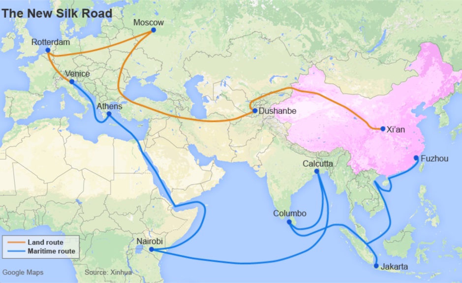 Nieuwe maritieme route vs landroute.
