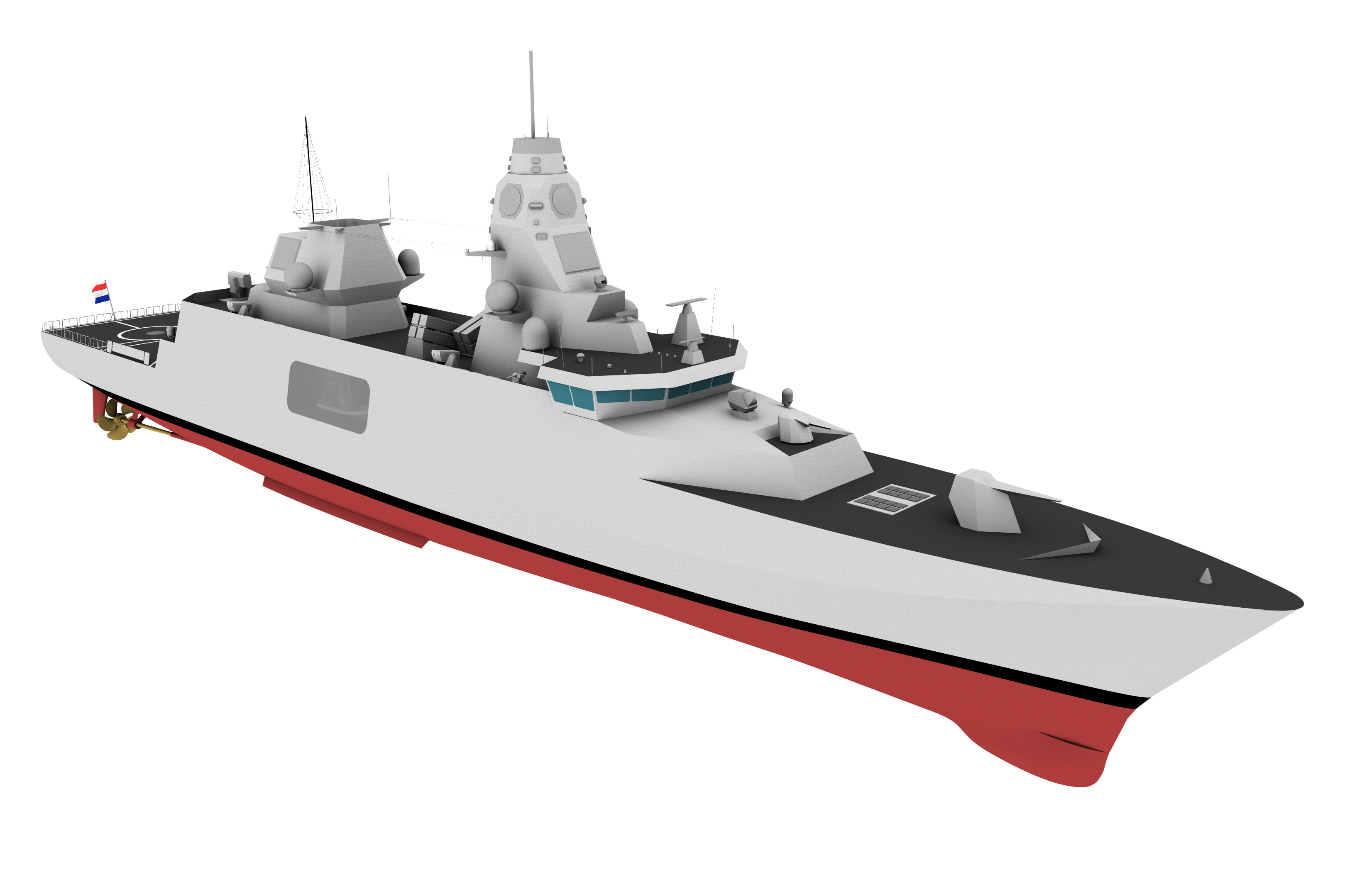 Anti Submarine Warfare Frigate Concept artist impression Koninklijke Marine
